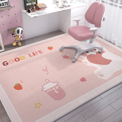 HOMCOM children's room baby crawling blanket in stain-resistant crystal velvet with playful park design on a soft carpet.