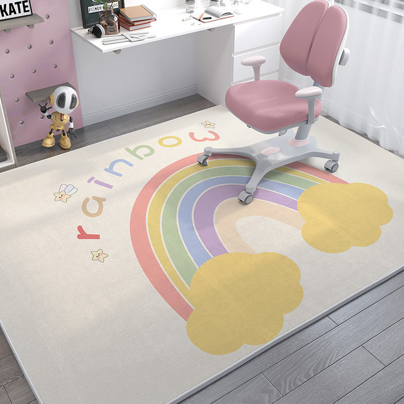 HOMCOM children's room baby crawling blanket in stain-resistant crystal velvet, 80x120cm, soft and comfortable for little ones.