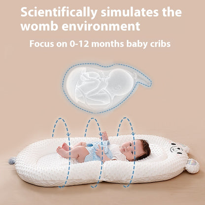 HOMCOM newborn baby suit with bionic bed design, portable and movable pressure relief for comfort and safety.