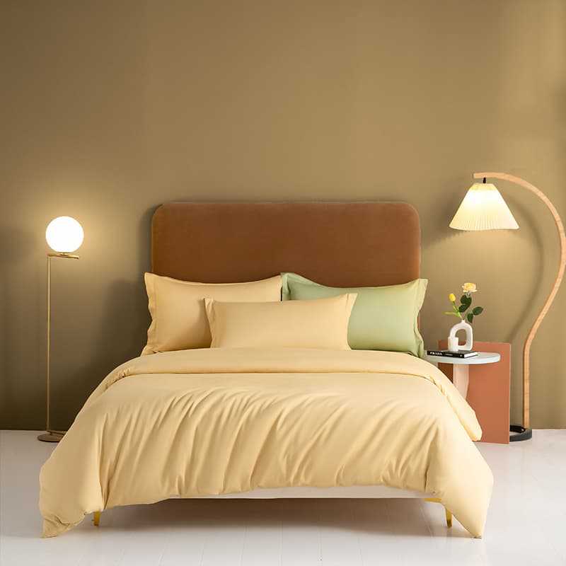 HOMCOM long-staple cotton four-piece bed sheet set with fitted sheet and flat sheets in emperor gray for 1-2m beds.