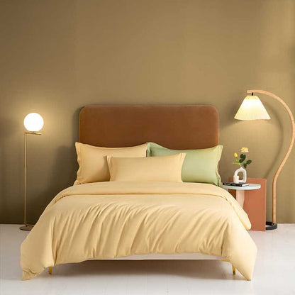 HOMCOM long-staple cotton four-piece bed sheet set with fitted sheet and flat sheets in emperor gray for 1-2m beds.