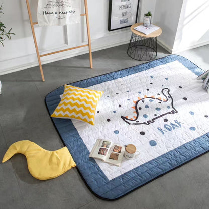 HOMCOM cartoon thickened children's folding climbing mat with excavator design, ideal for indoor and outdoor play and crawling.