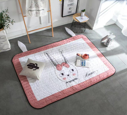 HOMCOM cartoon thickened children's folding climbing mat with excavator design, ideal for indoor and outdoor play and living room use.