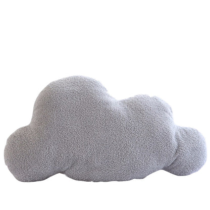 Gray and white cloud-shaped plush pillow cushion by HOMCOM, perfect for baby rooms, home decor, and birthday gifts.