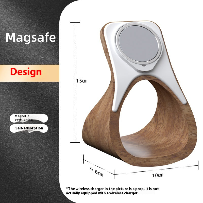 HOMCOM magnetic mobile phone wireless charging bracket holding a smartphone with a sleek, modern design.