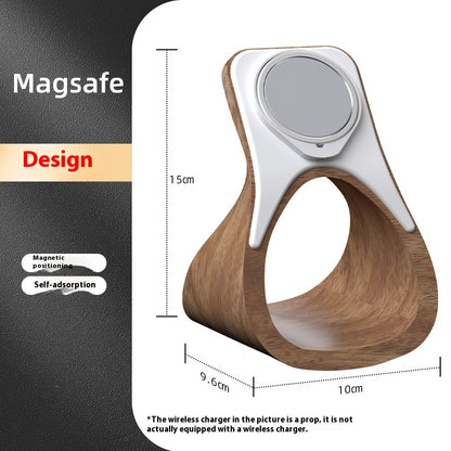 HOMCOM magnetic mobile phone wireless charging bracket holding a smartphone with a sleek, modern design.