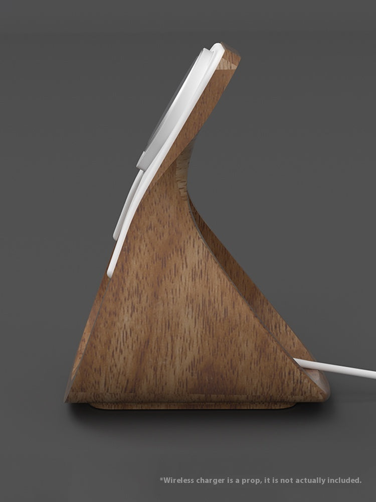 HOMCOM magnetic wireless phone charging bracket holding a smartphone with visible magnetic attachment and charging coil.