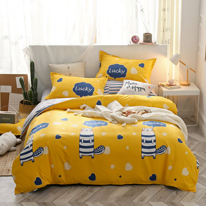 HOMCOM single bed quilt bedding set with a heartbeat pattern, featuring a cozy, stylish design for a single bed.