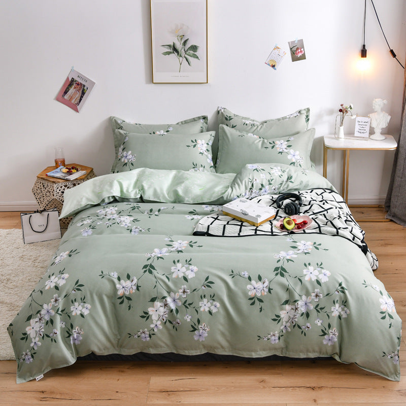 HOMCOM single bed quilt bedding set with heartbeat pattern in soft fabric, ideal for cozy bedroom decor.