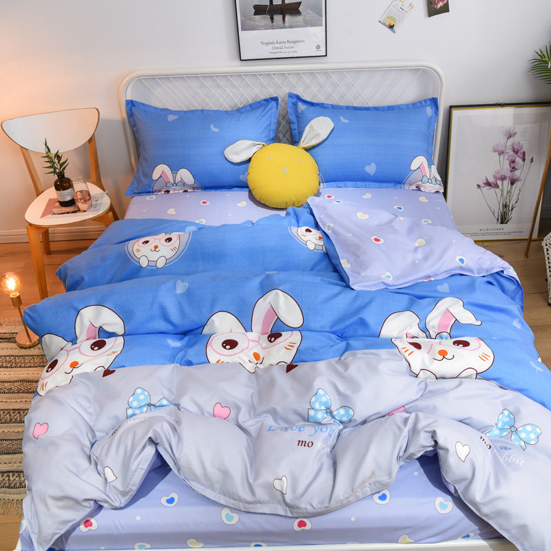 HOMCOM single bed quilt bedding set with a heartbeat pattern, featuring a cozy design perfect for a single bed.