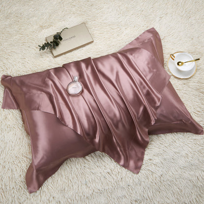 HOMCOM 19mm double-sided silk pillowcase in romantic red, 48x74cm, soft and smooth for luxurious bedding comfort