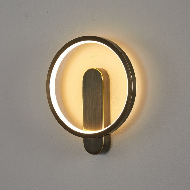 HOMCOM black and gold wall lamp light for bedroom, luxury bedside wall-mounted lamp with modern design and warm glow