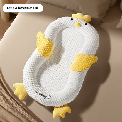 HOMCOM Bed In Bed newborn baby sleeping slope mattress with soft incline and cozy fabric for comfortable rest.
