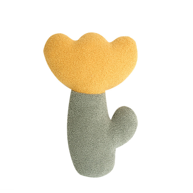 Yellow Nordic-style model room sofa decoration by HOMCOM, showcasing a modern miniature furniture piece for interior decor.