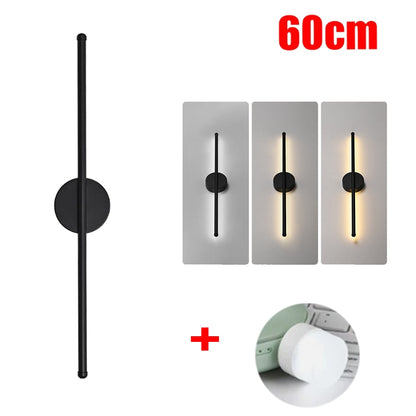 Dimmable LED wall light by HOMCOM, modern long strip sconce for indoor and outdoor use, sleek wall-mounted lighting fixture