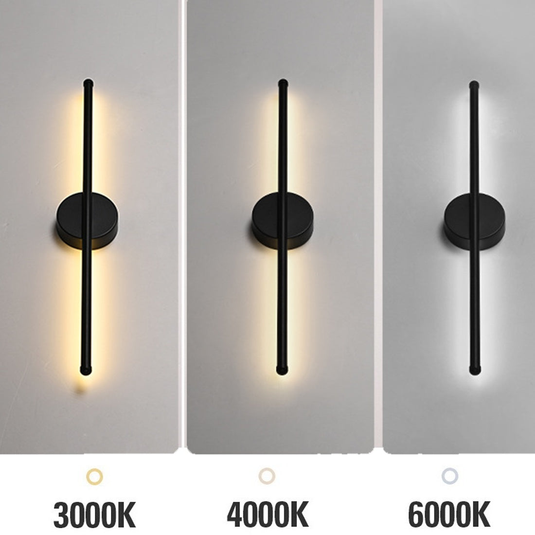 Dimmable LED wall light by HOMCOM, modern long strip sconce for indoor and outdoor use, with sleek design and adjustable brightness.