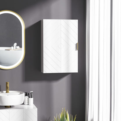 White HOMCOM Kleankin bathroom wall cabinet with over-toilet storage and adjustable shelves for organized bathroom space