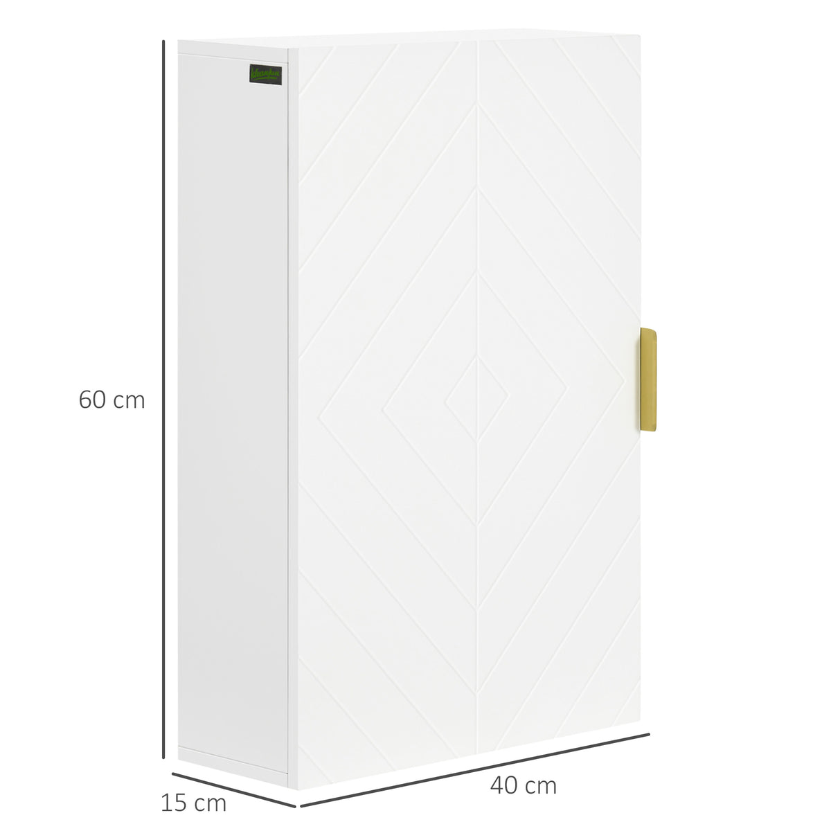 White HOMCOM Kleankin bathroom wall cabinet over toilet with adjustable shelves for convenient storage.