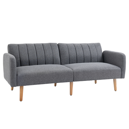 HOMCOM two-seater sofa bed with adjustable backrest in a modern living room setting