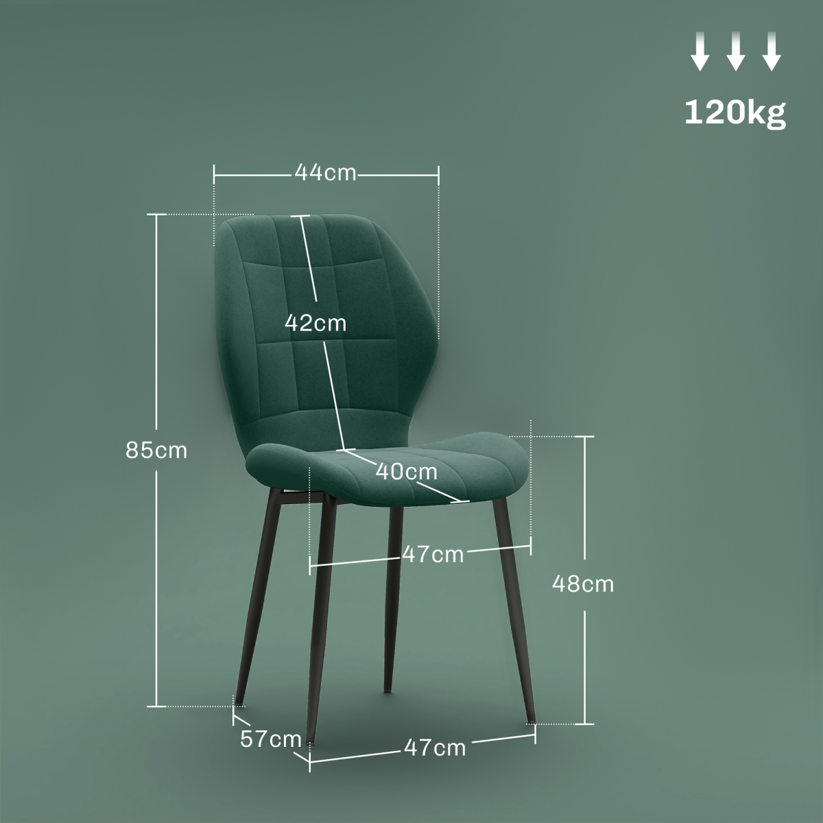 Set of four modern kitchen chairs by HOMCOM, light grey upholstered with sleek, contemporary design for dining spaces.