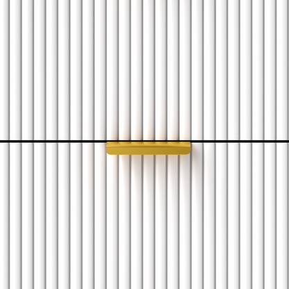 White HOMCOM chest of drawers with four storage drawers for bedroom or living room organization and modern decor.