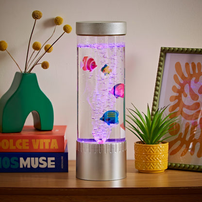 Livoshop 120cm LED Bubble Lamp with color-changing RGB tower design, sensory light, and vibrant, flowing bubbles.