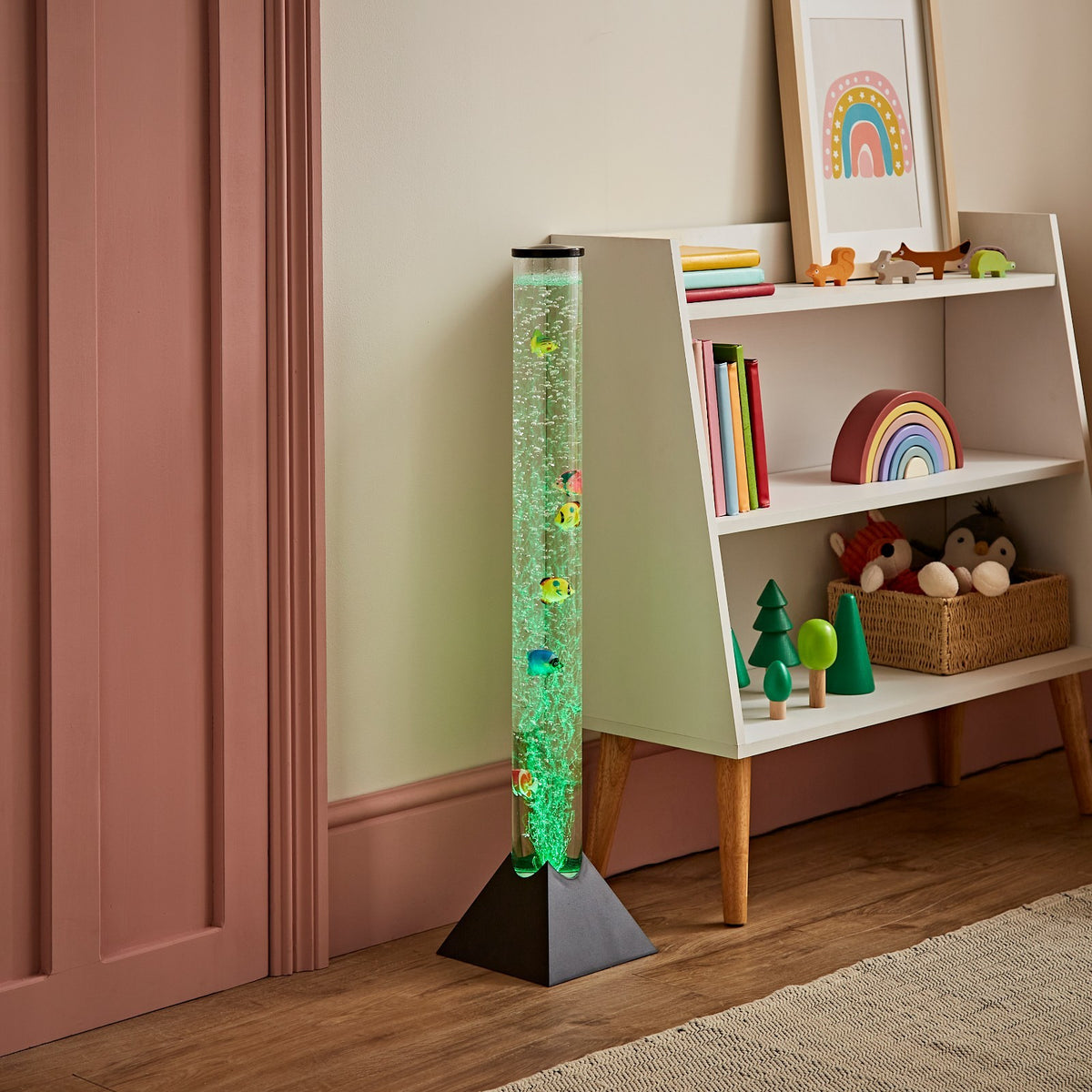 Livoshop 120cm LED Bubble Lamp with color-changing RGB lighting in a tower tube design for sensory and novelty lighting.