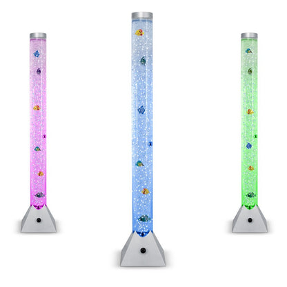 Livoshop 120cm LED Bubble Lamp with color-changing RGB lighting in a tower tube design, creating a sensory and novelty lighting display.