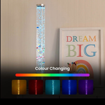 Livoshop 120cm LED bubble lamp with color-changing RGB tower tube, sensory novelty light for calming and decorative lighting.