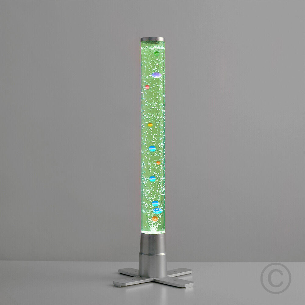 Livoshop 120cm LED Bubble Lamp with color-changing RGB tower design, sensory light, and vibrant bubble effects.