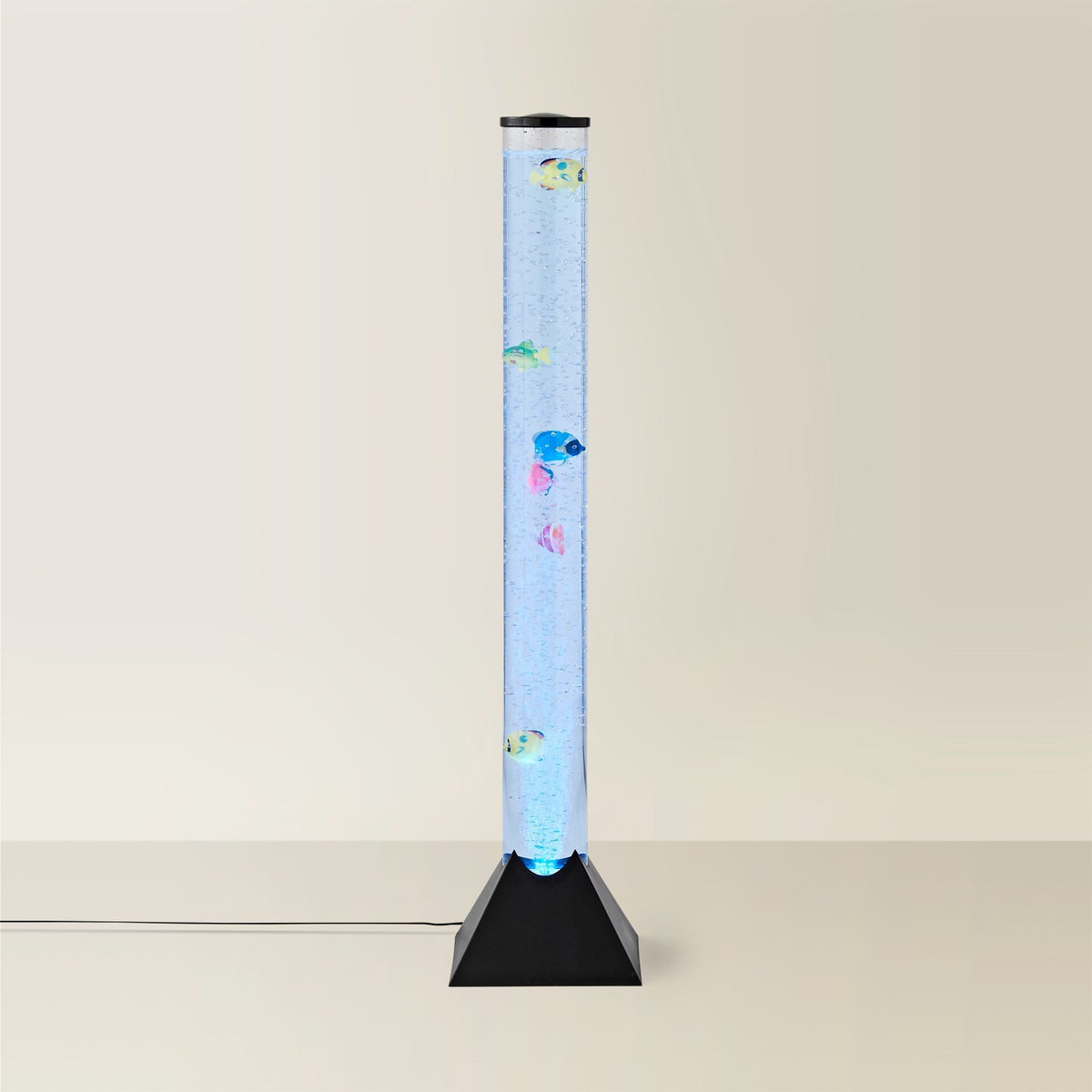 Livoshop 120cm LED Bubble Lamp with color-changing RGB tower tube sensory lighting, featuring vibrant bubbling effects and modern design.