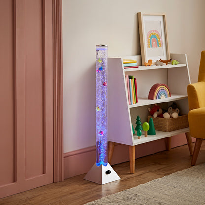 Livoshop 120cm LED bubble lamp with color-changing RGB tower tube, sensory novelty light for modern home decor.