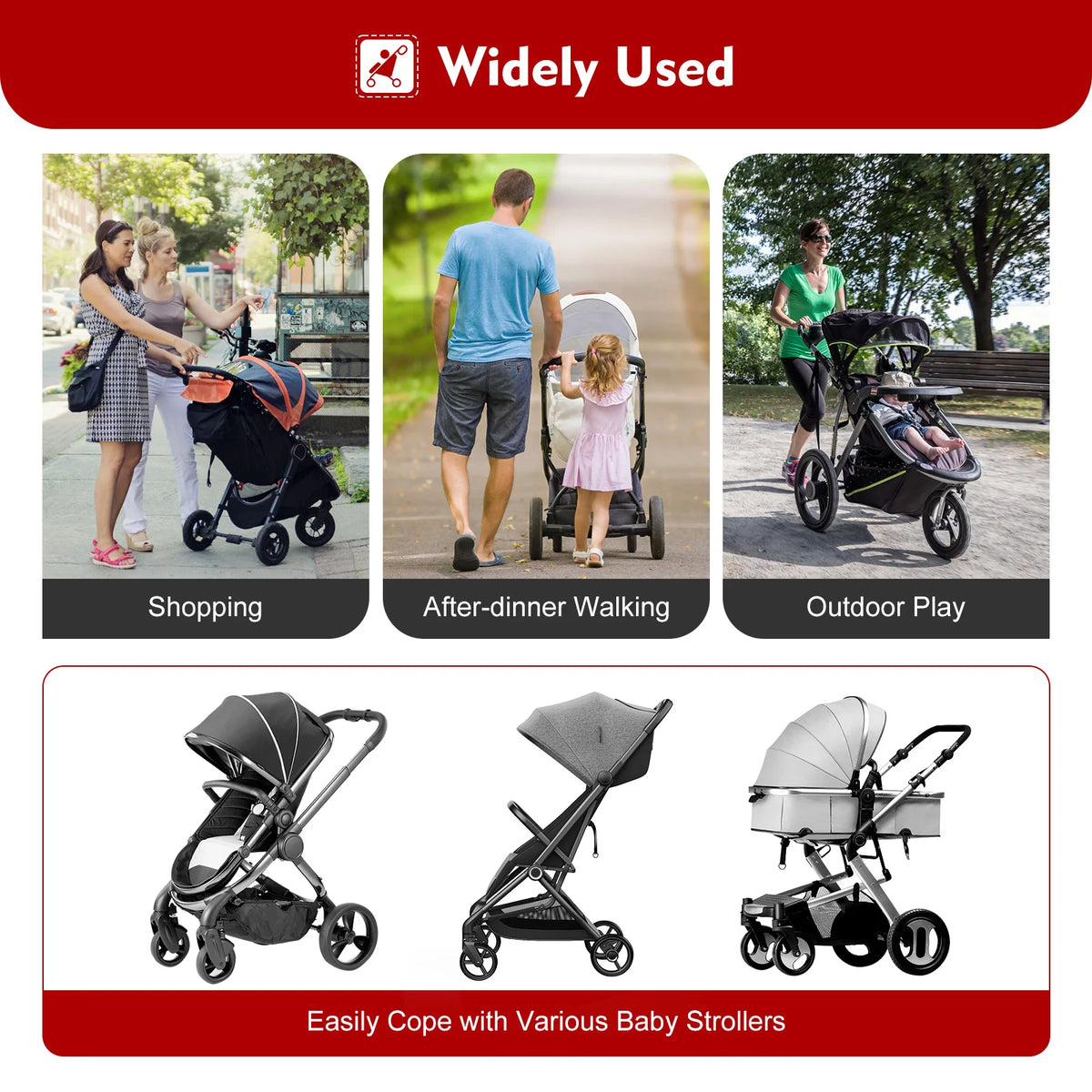 Livoshop black 2-in-1 universal stroller board with detachable seat and pedal adapter for kids ride, supports up to 25kg.