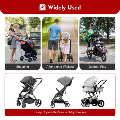 Livoshop black 2-in-1 universal stroller board with detachable seat and pedal adapter for kids ride, supports up to 25kg.
