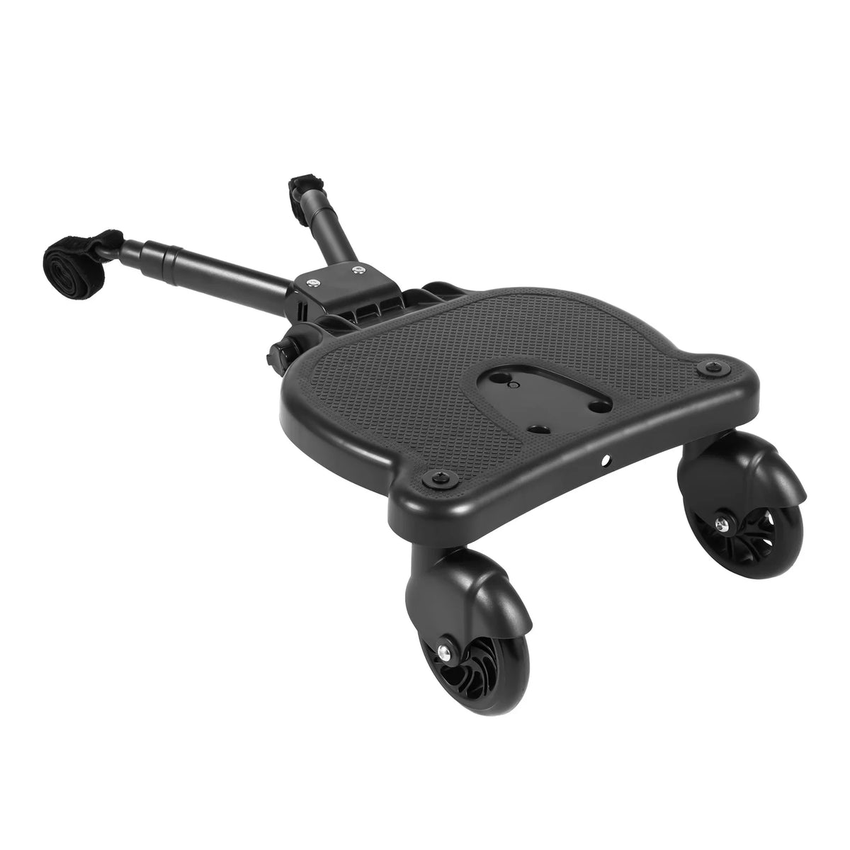 Livoshop black 2-in-1 universal stroller board with detachable seat, buggy board for kids, supports up to 25kg.