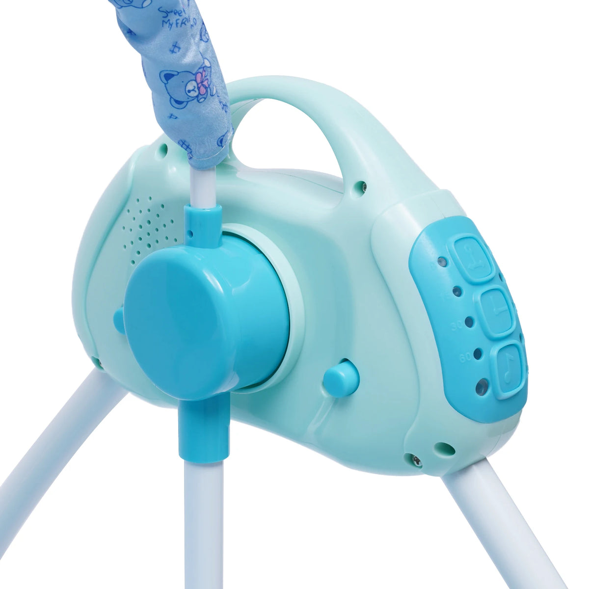 Livoshop electric Bluetooth baby swing cradle with remote control, automatic rocking bassinet for soothing infants.