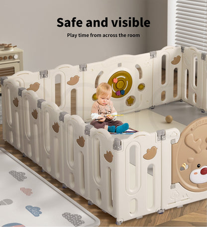 Livoshop Dekko Kids Playpen baby safety gate with foldable panels, toddler play area, and child-proof design.