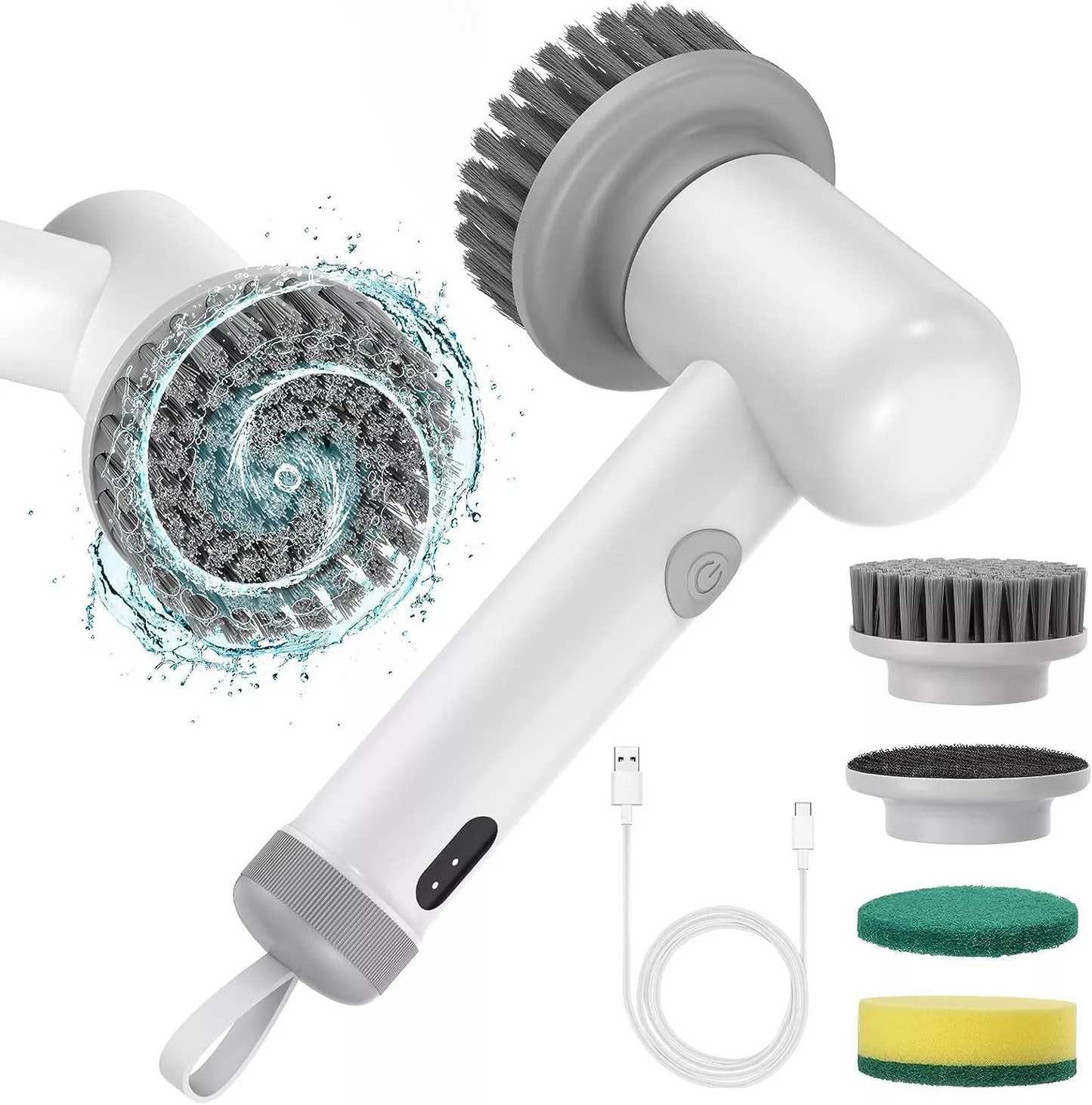 Electric Cleaning Brush Tool USB Charging For Housework Kitchen Dishwashing Brush Bathtub Tile Cleaning Brush IPX7 Waterproof