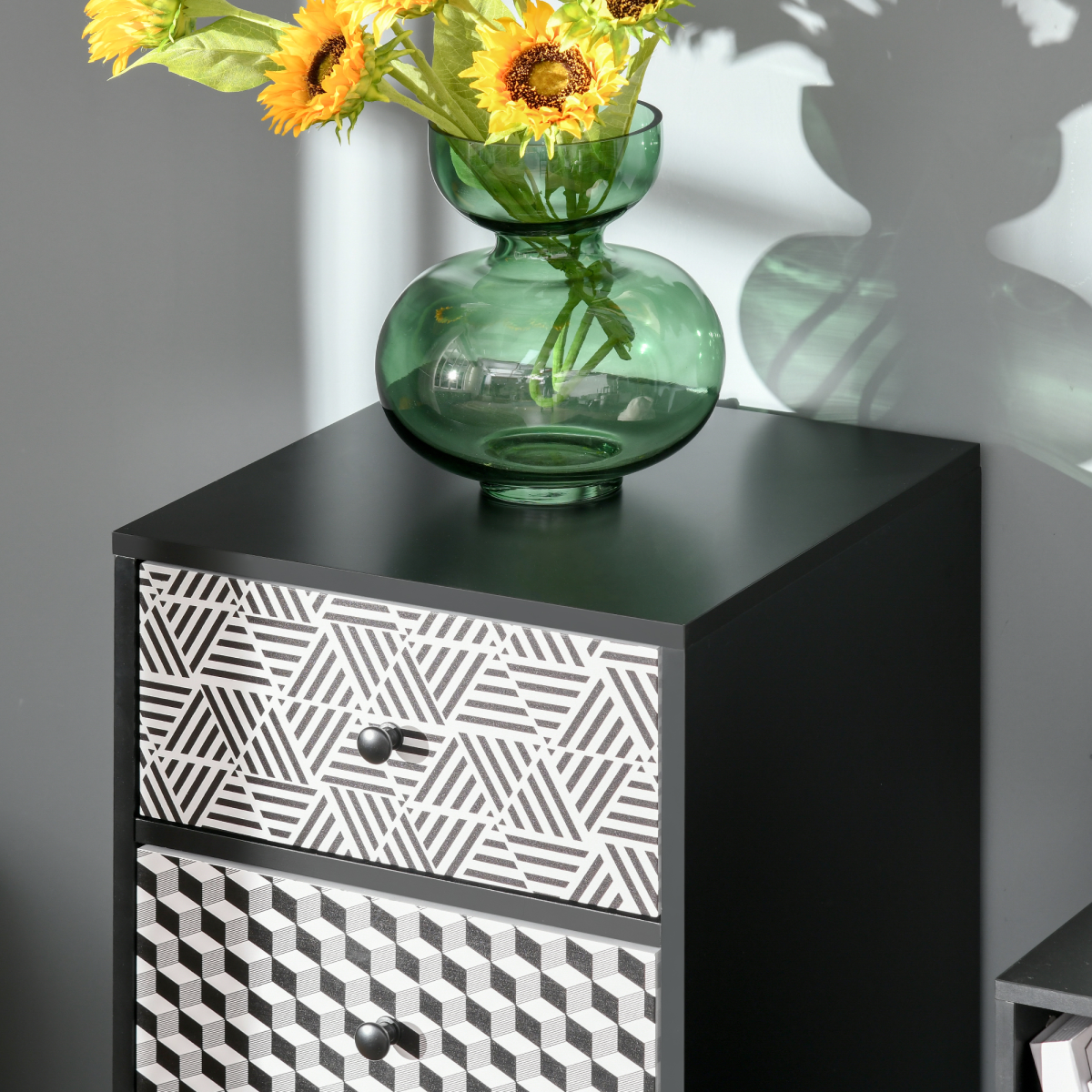 Wooden 5-drawer chest of drawers, unbranded bedroom and living room storage cabinet with sleek finish and sturdy design.