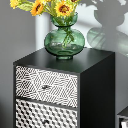 Wooden 5-drawer chest of drawers, unbranded bedroom and living room storage cabinet with sleek finish and sturdy design.