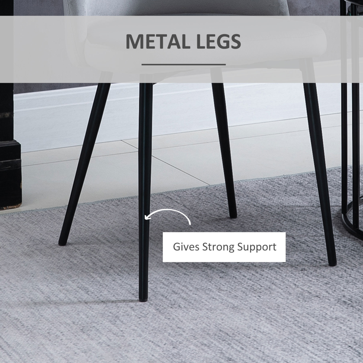 Two grey modern upholstered fabric bucket seat dining chairs, unbranded, with sleek design and comfortable cushioning.