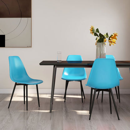 Set of two white PP dining chairs by vidaXL, showcasing modern design and sturdy construction for contemporary dining rooms.