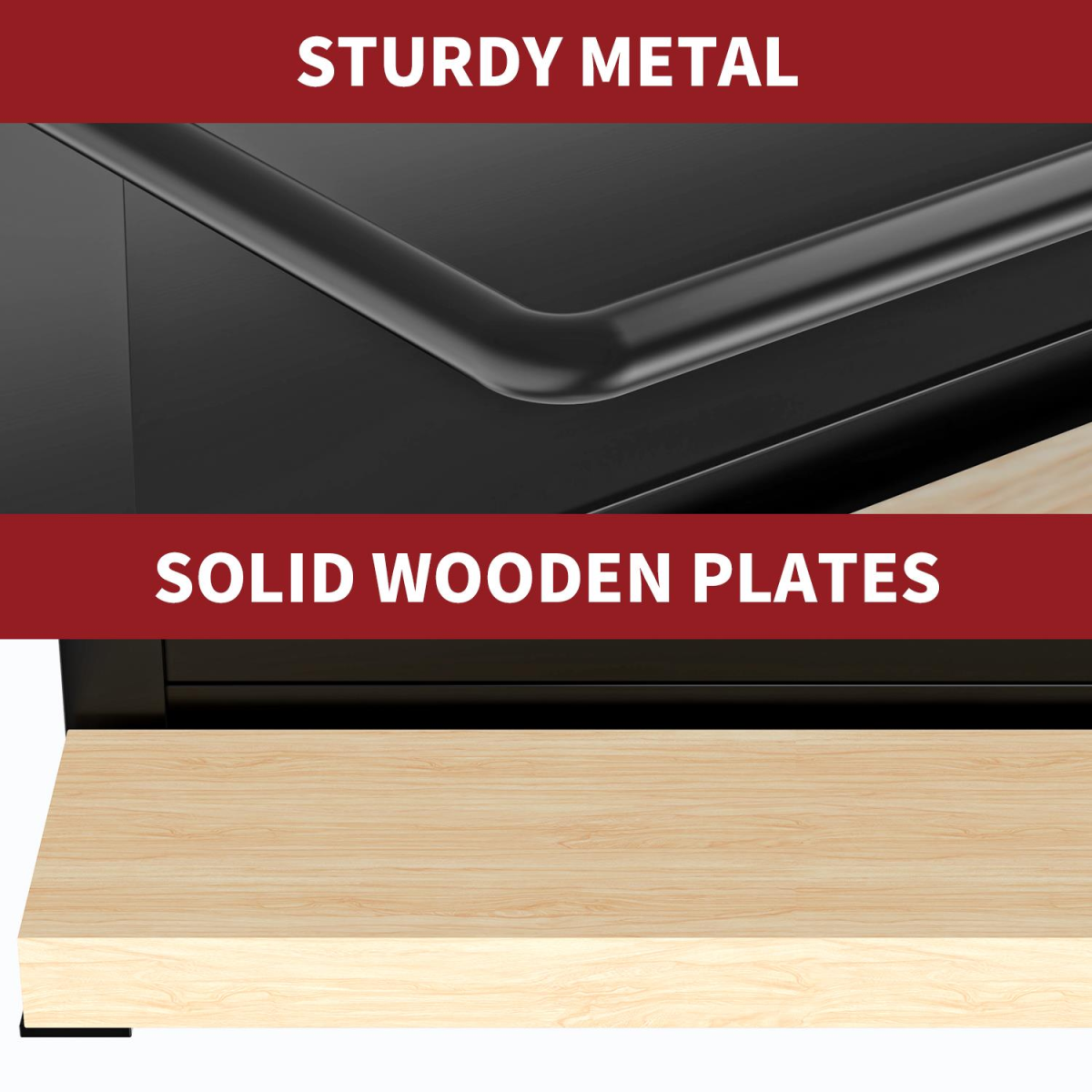 Two-piece Vinsani magnetic spice rack with wooden shelves for organizing spice jars on kitchen walls.