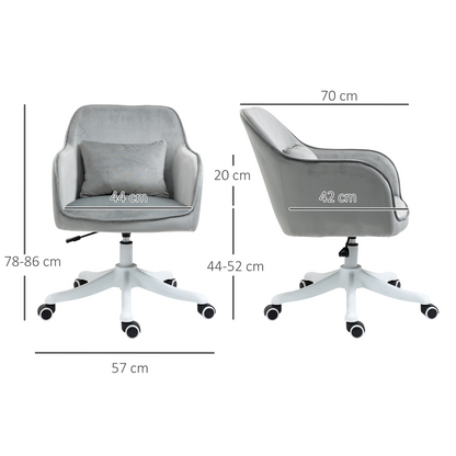 Vinsetto office chair with rechargeable electric vibration massage lumbar pillow and wheels for comfortable seating.